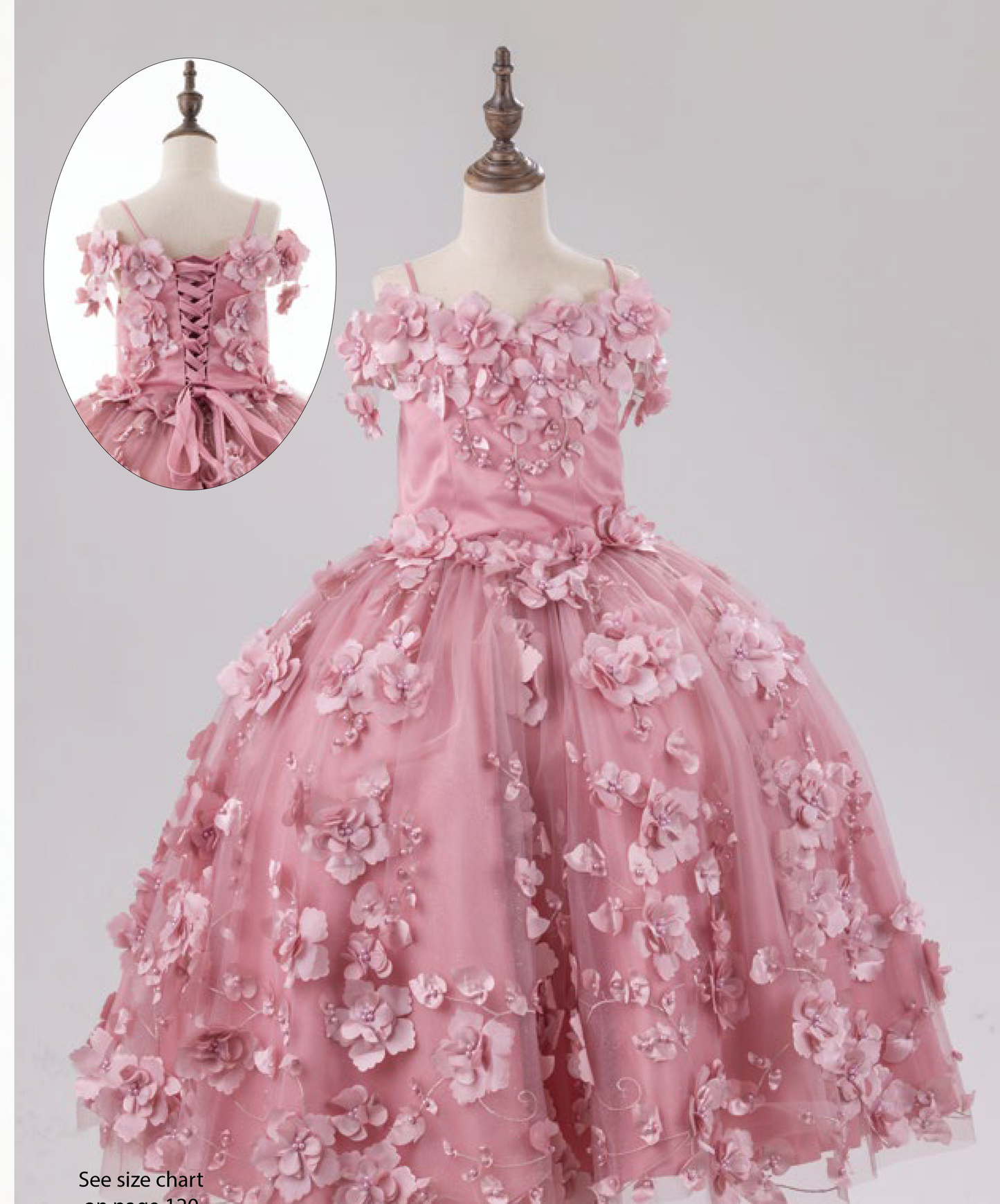 Pink floral kids dress / Vestido infantil floral rosa