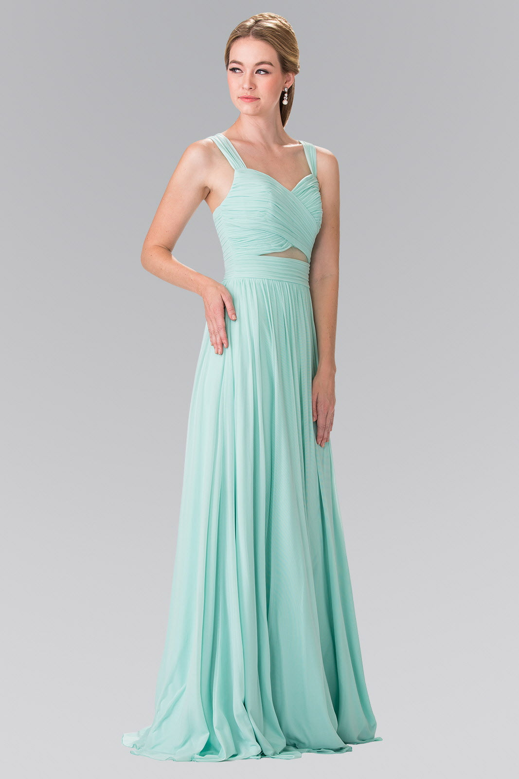 Red Coral Navy Blush Mint Burgundy Pleated Bodice Bridesmaids Long Dress