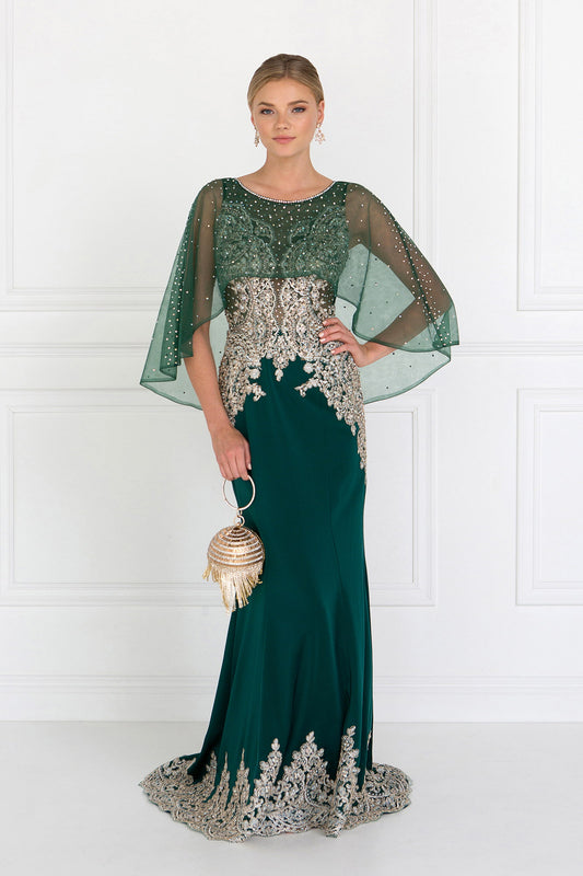 Burgundy Champagne Hunter Green Rome Jersey Mermaid Long Dress With Embroidery And Jewels