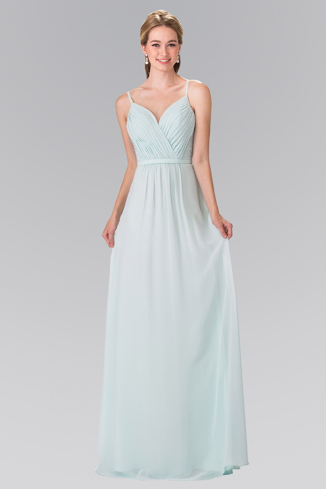 Burgundy Mint Navy Silver Teal Sweetheart Spaghetti Strap Long Chiffon Dress