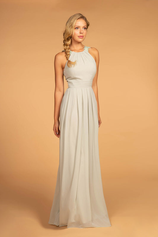 Teal Navy Mauve Sage Lace Strap Chiffon Long Dress