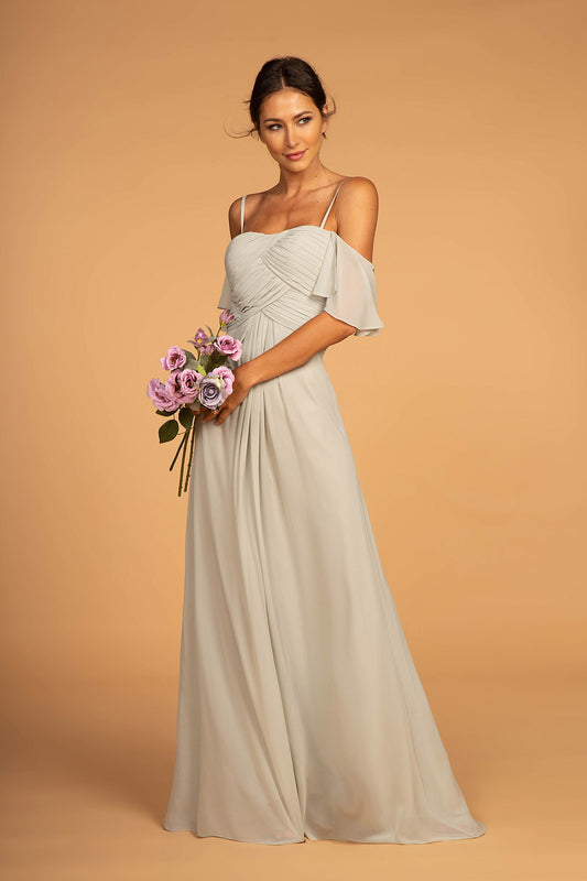 Bridesmaid Dresses/Mauve Navy Sage Blush Spaghetti Strap Chiffon Long Dress