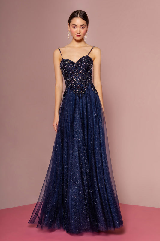 Prom Dresses/Blush Burgundy Navy Embroidered Bodice And Mesh